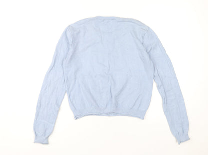 Back view of Pull&Bear women’s blue jumper -, size UK 12