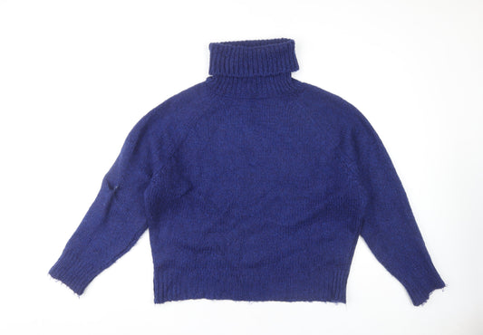 Boohoo Women's Blue M Roll Neck Pullover Jumper
