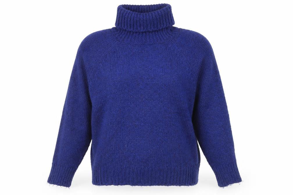 Boohoo Women's Blue M Roll Neck Pullover Jumper