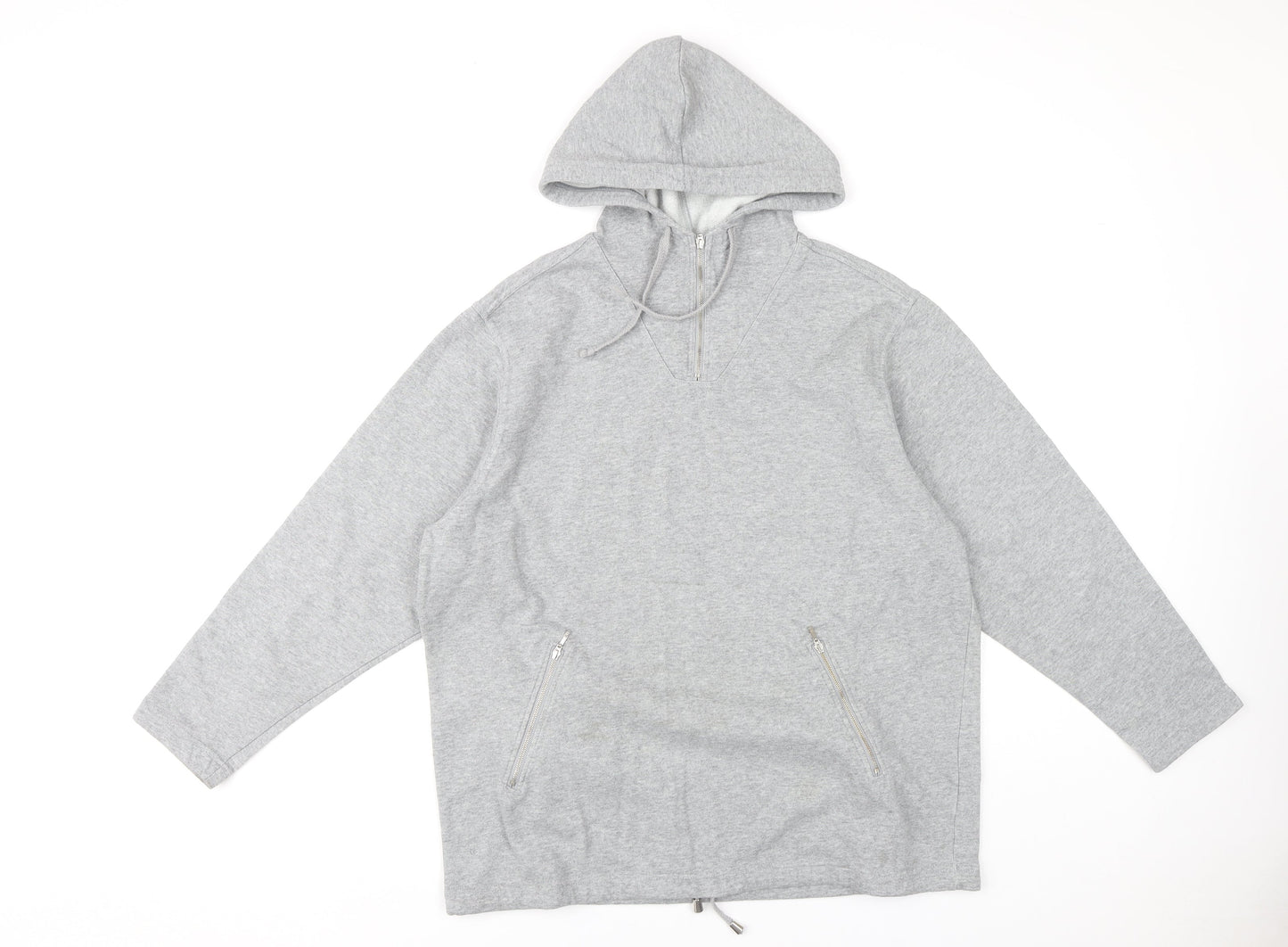 Marks & Spencer Women's Grey Hoodie Size 16 Cotton Blend