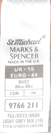 Marks & Spencer Women's Grey Hoodie Size 16 Cotton Blend