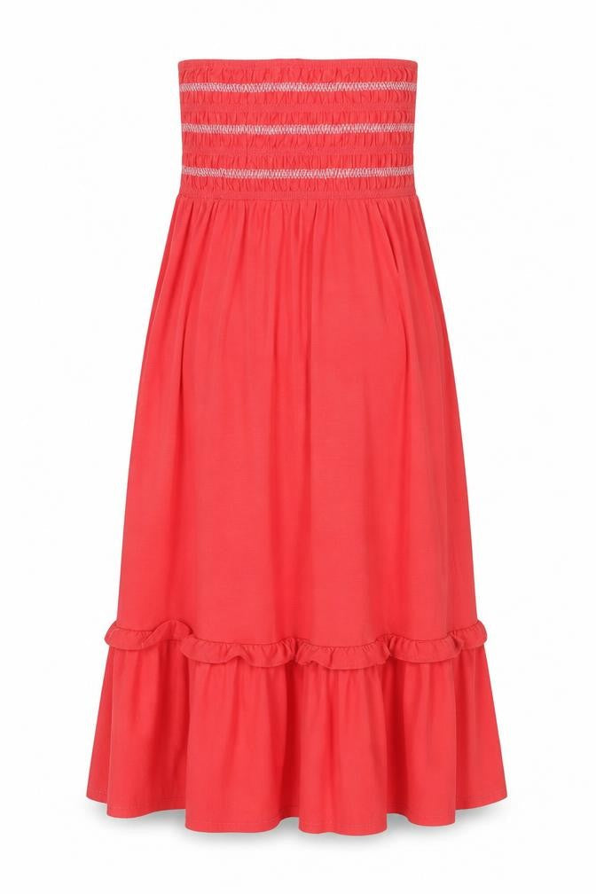 Next Women Red Size 8 Cotton Dress with Ruffles