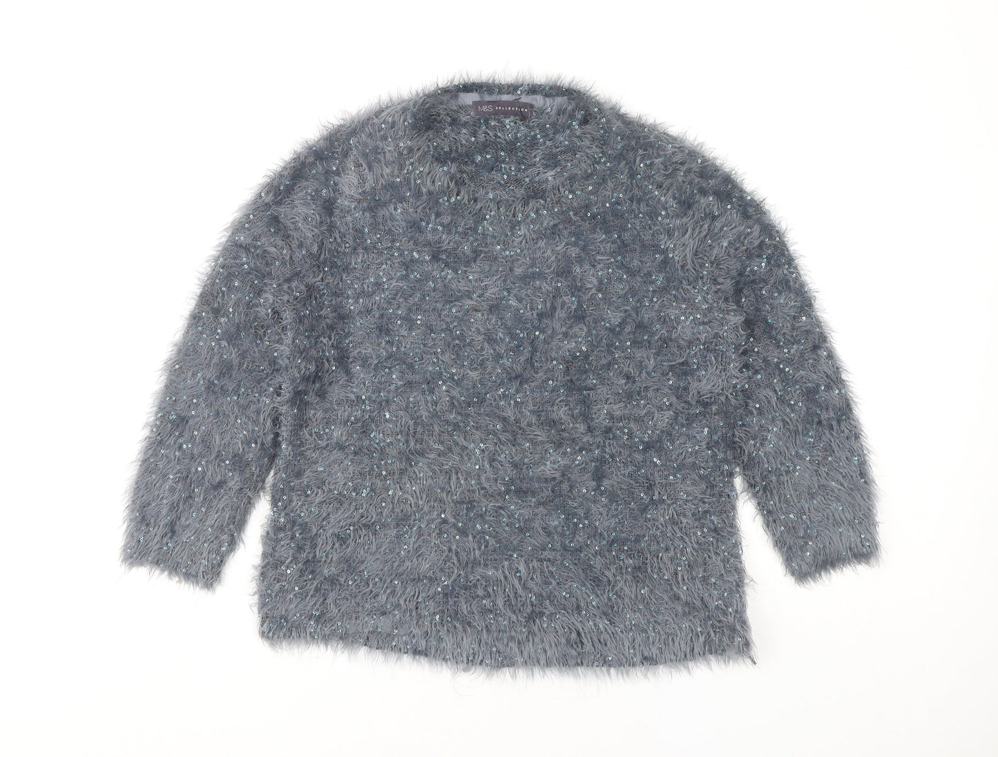 Marks and Spencer Women's Grey Pullover Jumper Size 10