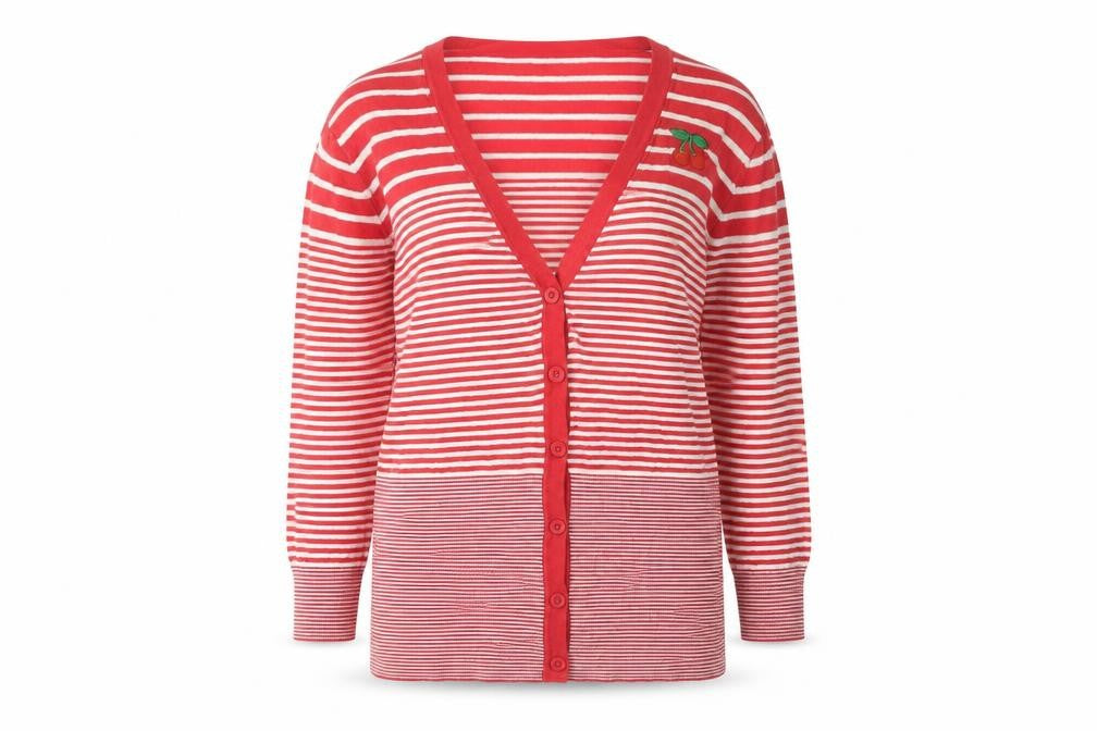 Next Women Red Striped Maternity Cardigan Size 16