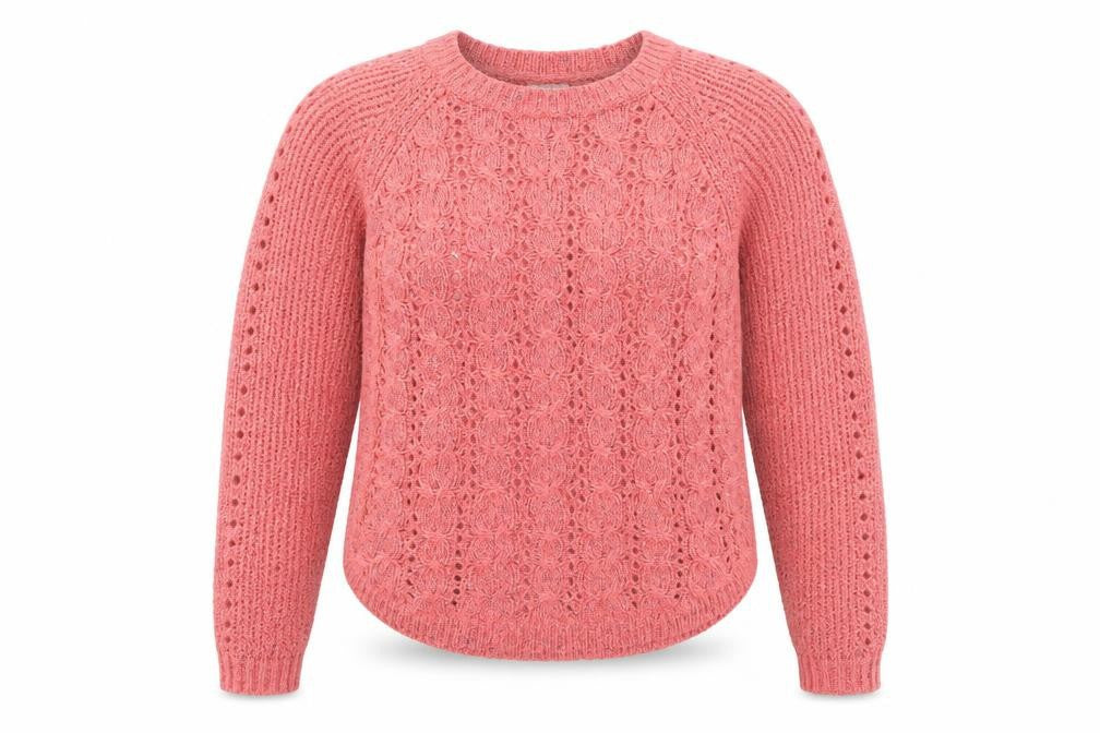 Marks & Spencer Women's Pink Cable-Knit Pullover Jumper