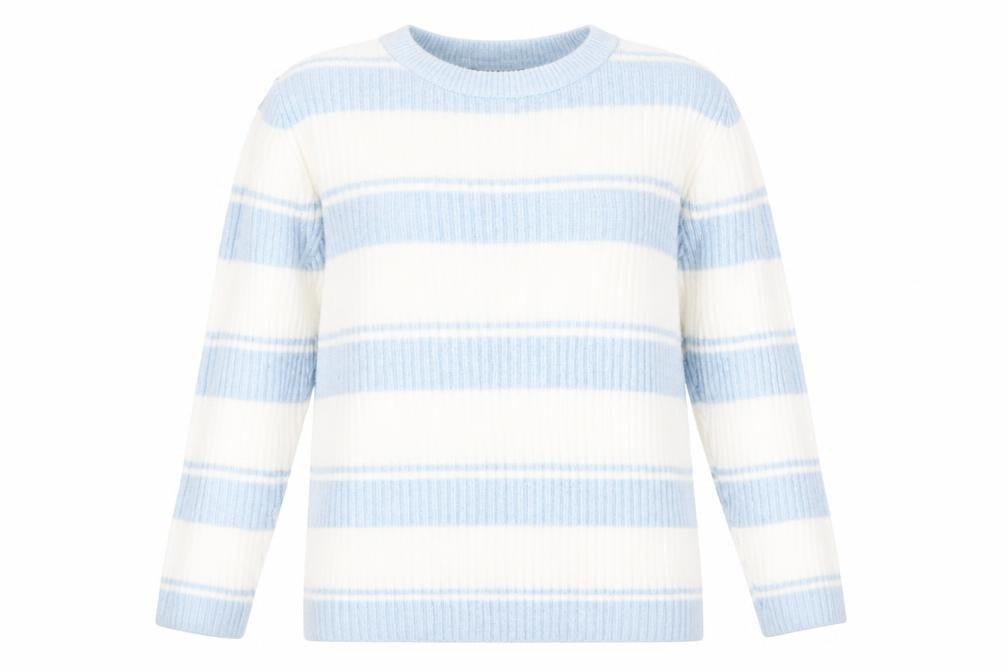 Bonmarché Women's Blue Striped Pullover Jumper Size 14