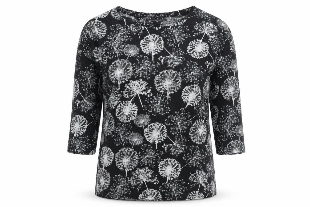 Marks & Spencer Women's Black Floral T-Shirt Size 12