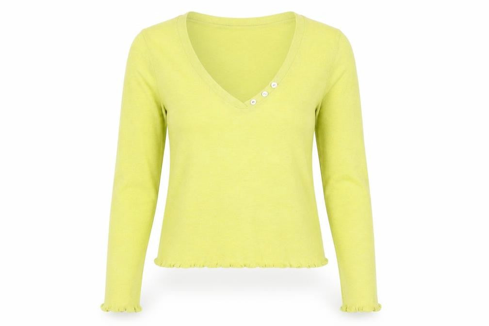 Whistles Women's Green V-Neck Jumper Size M