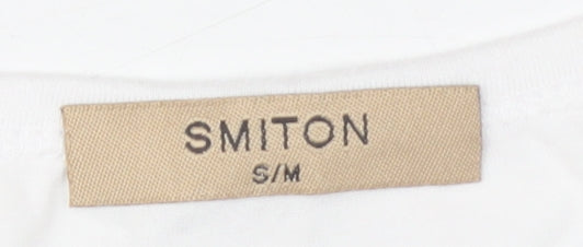 SMITON Women's White Studded T-Shirt S