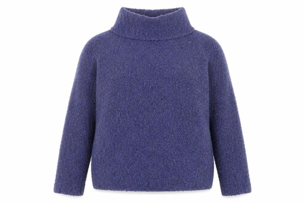 Roman Women's Blue High Neck Jumper Size 14