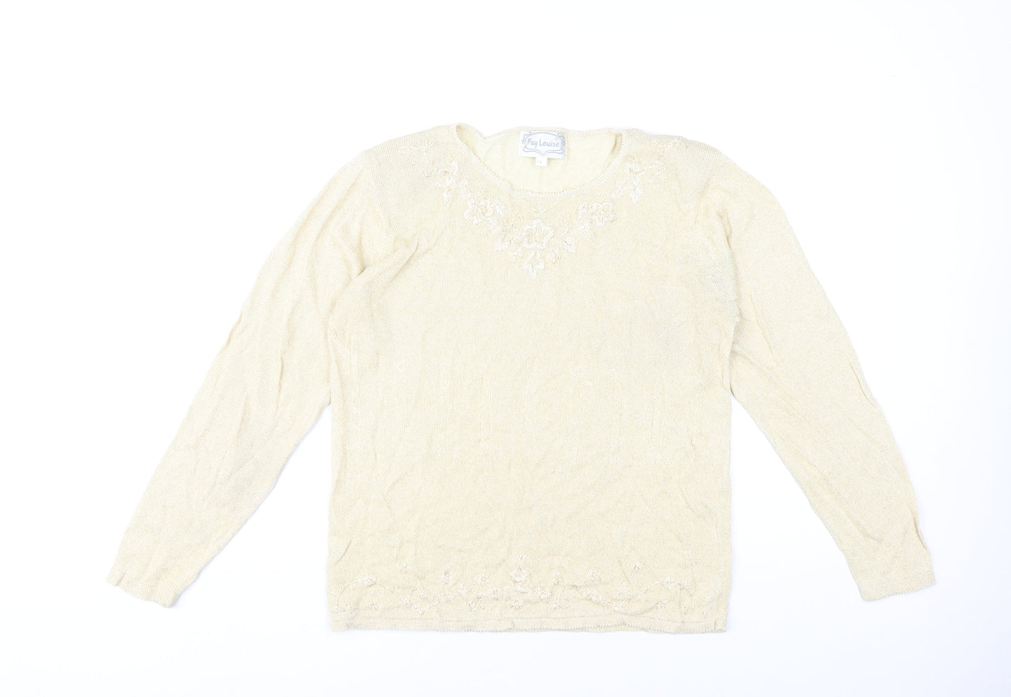 Fay Louise Women's Beige Pullover Jumper L