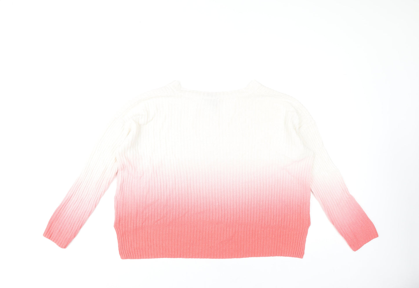Topshop Women's Multicoloured V-Neck Pullover Jumper Size 10
