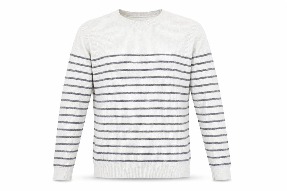 Next Men's Grey Striped Pullover M