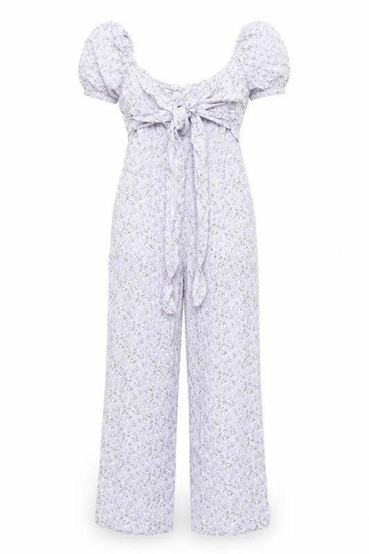 Front view of Hollister Women's Floral Jumpsuit, S, Casual Summer