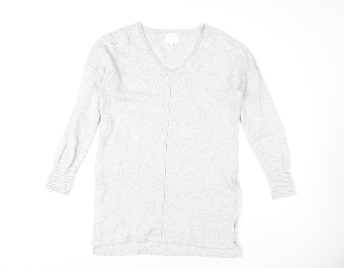 Next Women's Grey V-Neck Long Sleeve Jumper 12