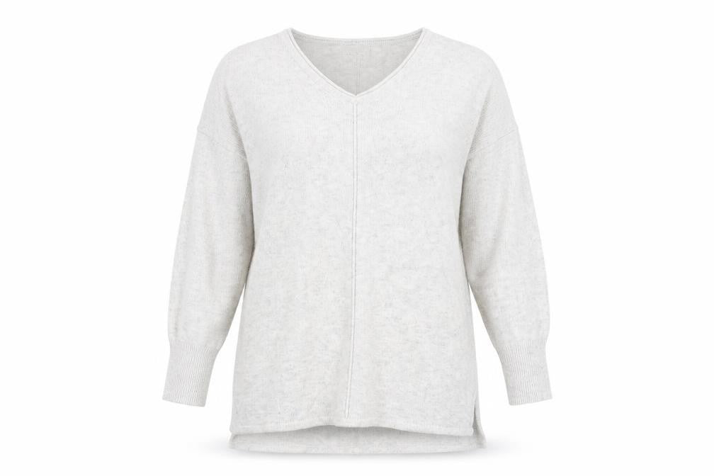 Next Women's Grey V-Neck Long Sleeve Jumper 12