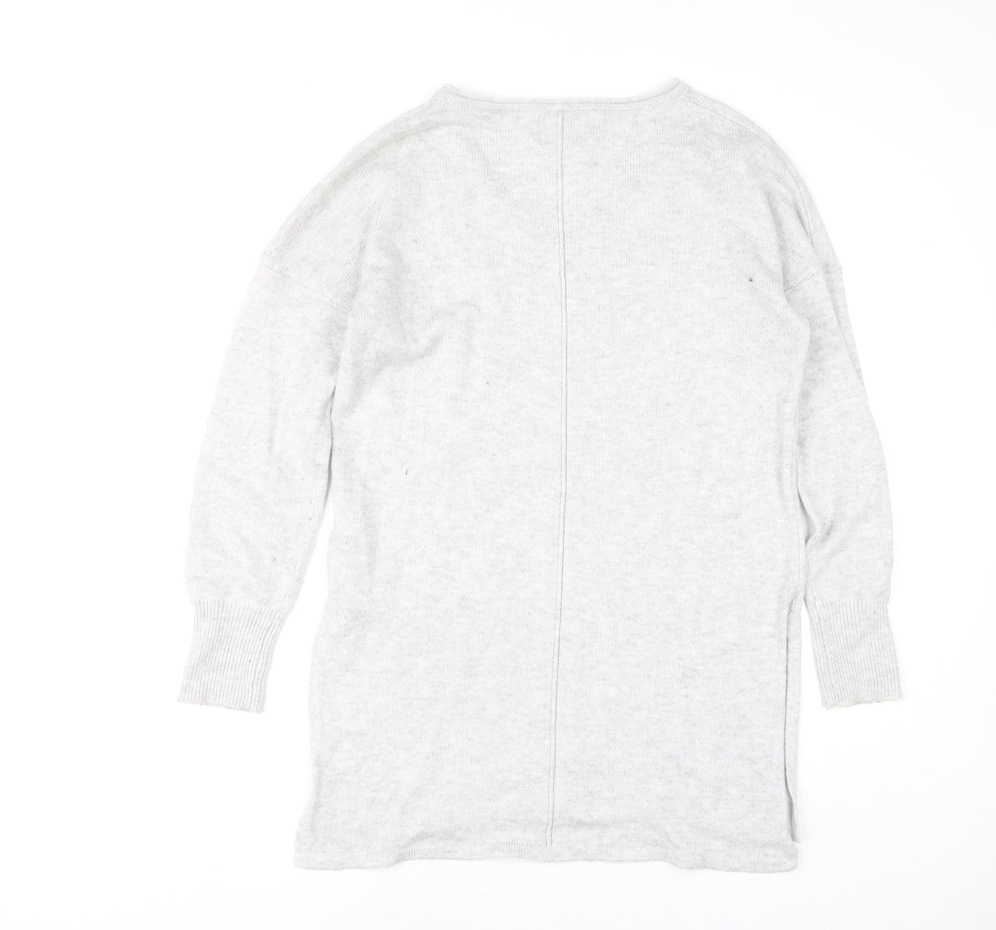 Next Women's Grey V-Neck Long Sleeve Jumper 12