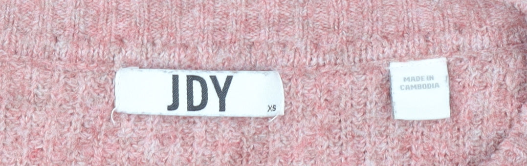 JDY Women Pink Crew Neck Jumper XS