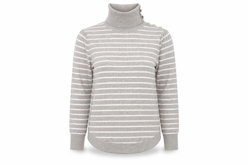 Warehouse Women's Beige Roll Neck Jumper, UK 14