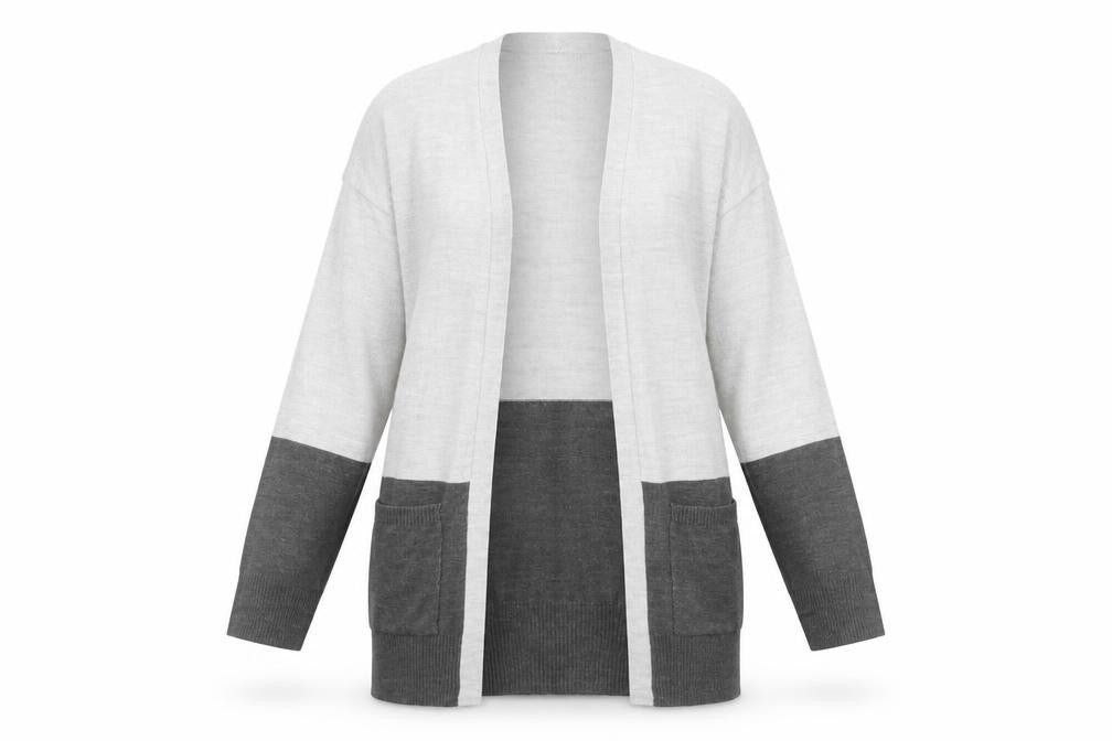 M&Co Women’s Grey Open Front Cardigan - Medium, Knit