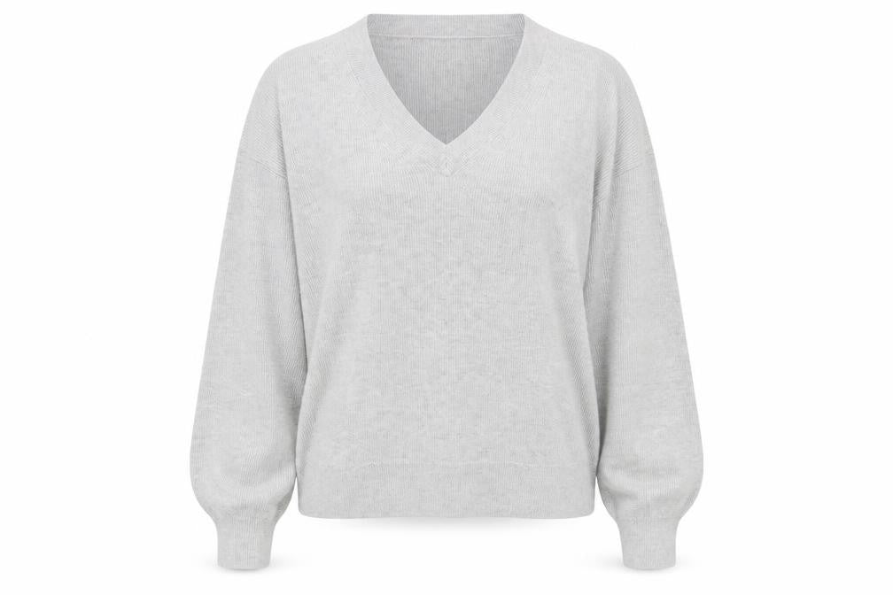 Marks & Spencer Women’s Grey V-Neck Jumper Large