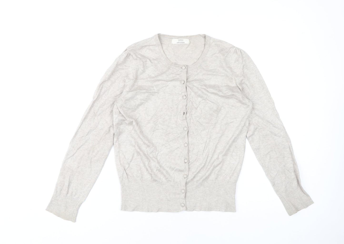Marks and Spencer Women's Beige Cardigan Size 12