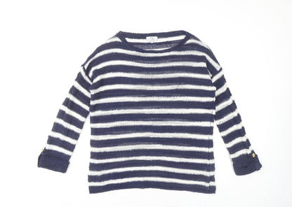 Nina Murati Women's Blue Striped Pullover Jumper S