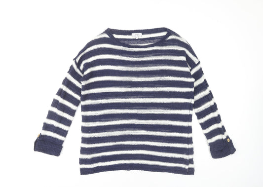 Nina Murati Women's Blue Striped Pullover Jumper S