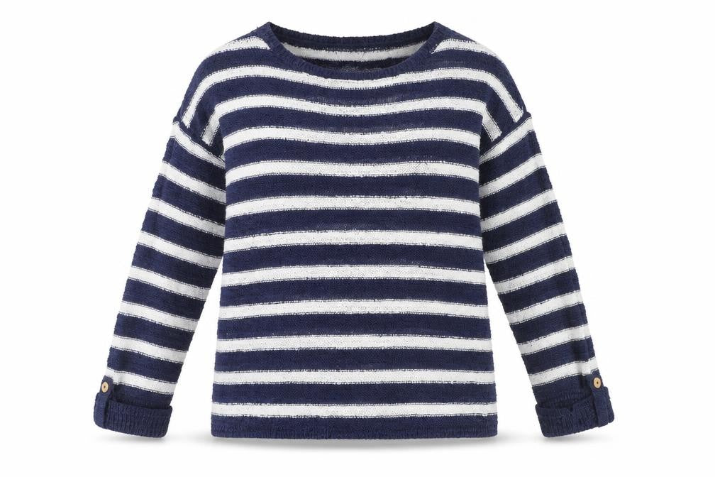 Nina Murati Women's Blue Striped Pullover Jumper S