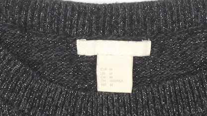 H&M Women's Black Pullover Jumper, Size 12