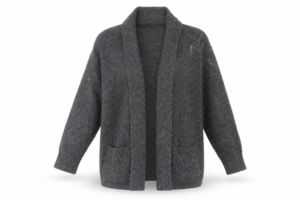 Berketex Women's Black Long Sleeve Open Front Cardigan Size 10-12
