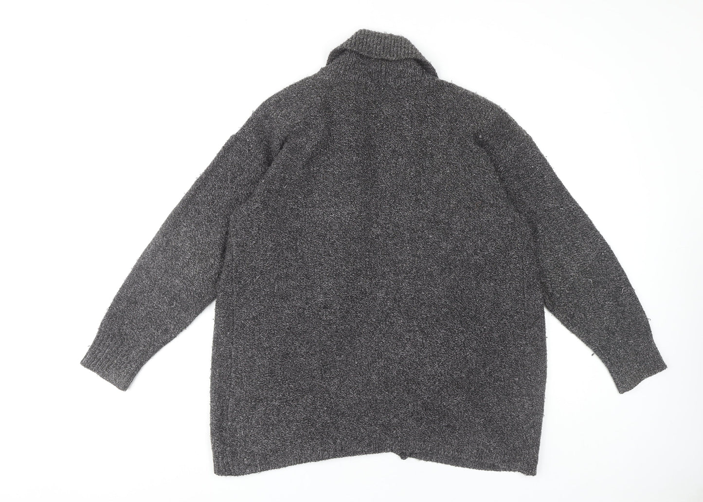 Berketex Women's Black Long Sleeve Open Front Cardigan Size 10-12