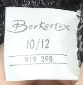 Berketex Women's Black Long Sleeve Open Front Cardigan Size 10-12