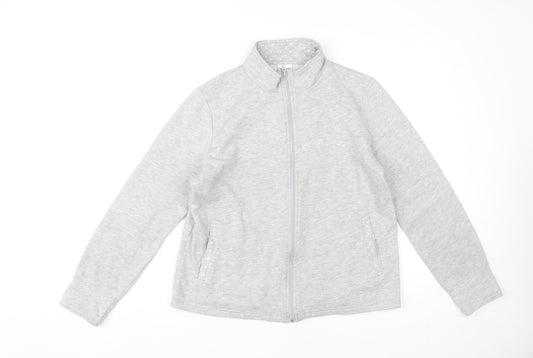 Damart Women’s Grey Full Zip Sweatshirt Size 10/12