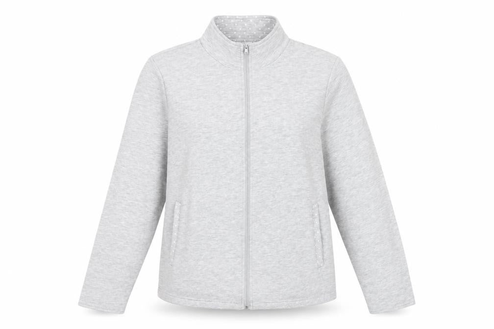 Damart Women’s Grey Full Zip Sweatshirt Size 10/12