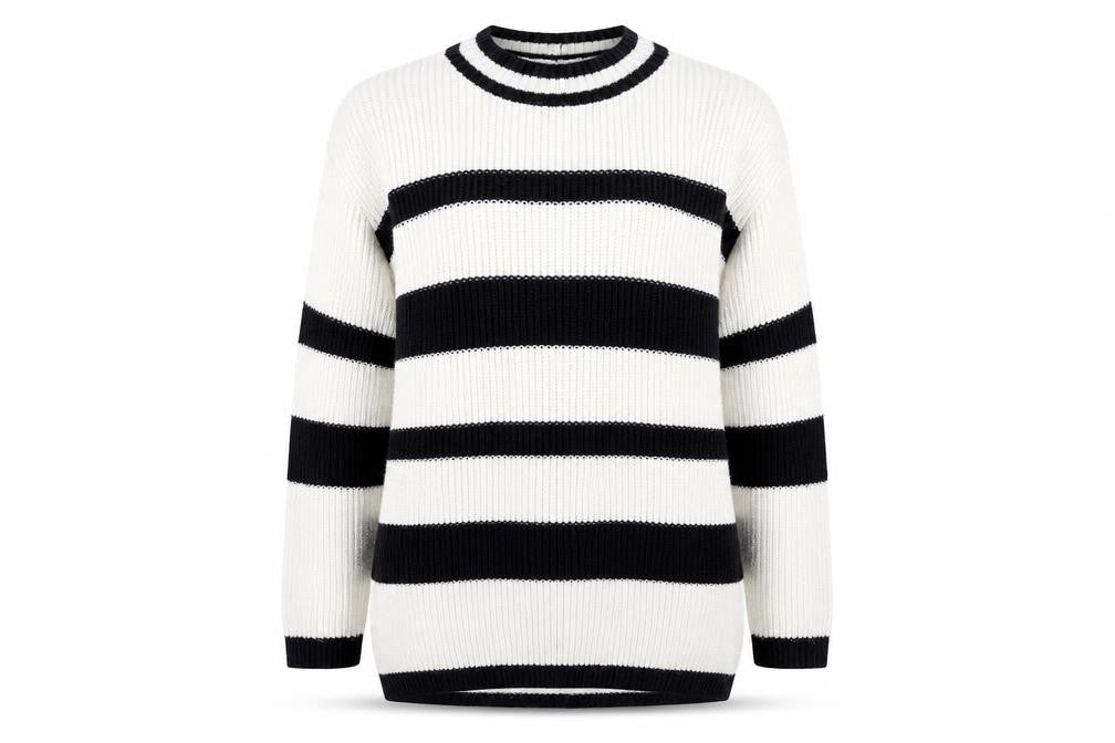 Next Women's Black Striped Pullover Jumper Size S