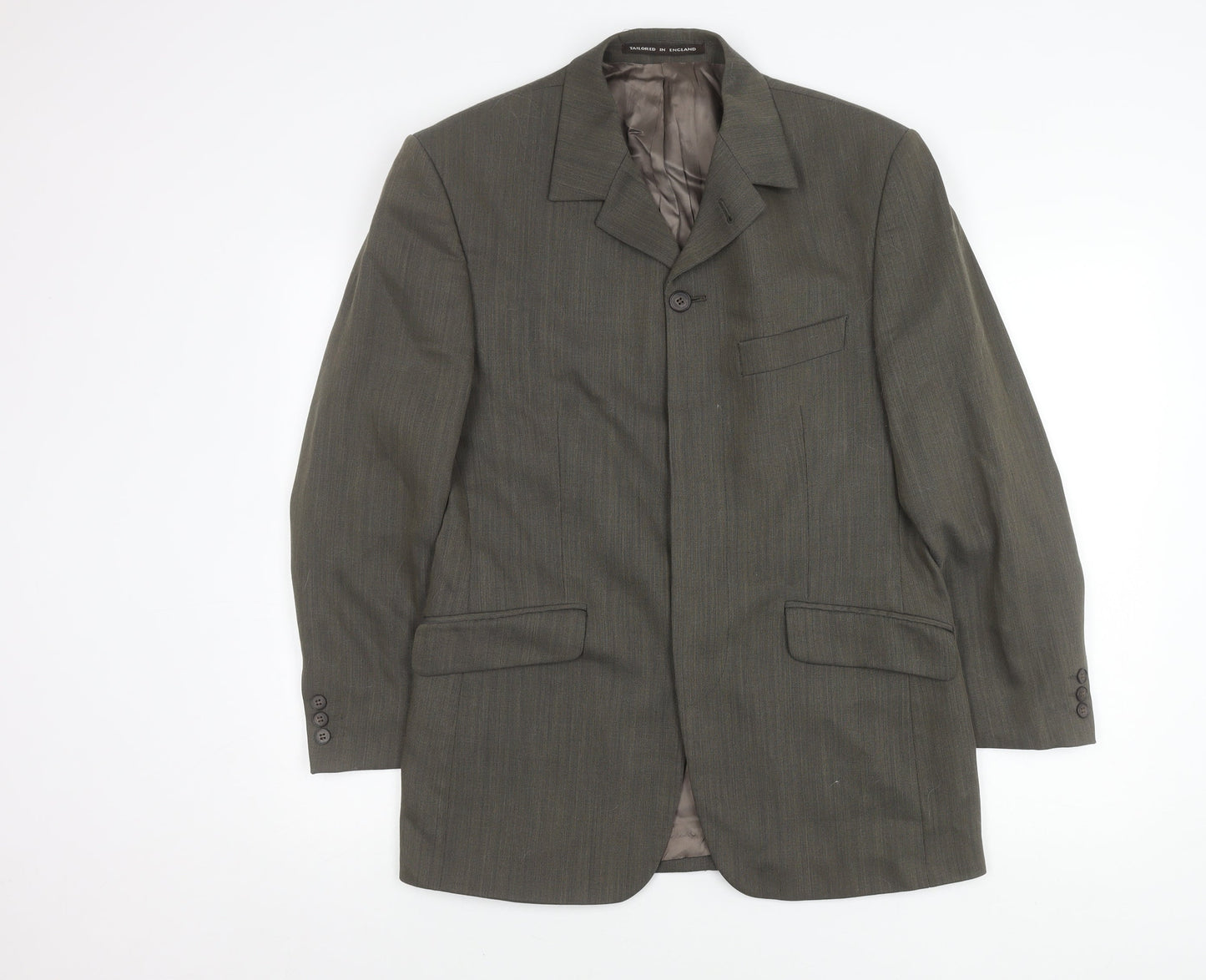 Jeff Banks Men's Grey Wool Blazer, 38, Short
