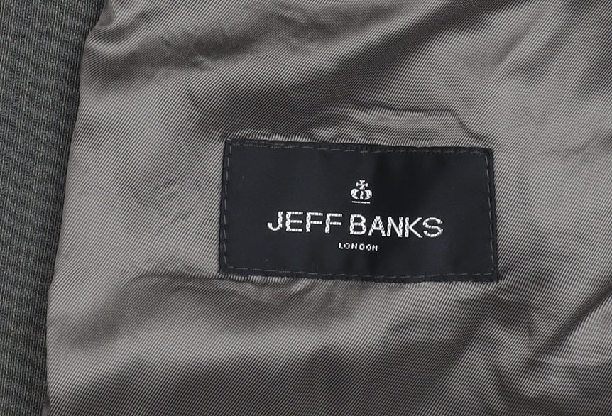 Jeff Banks Men's Grey Wool Blazer, 38, Short