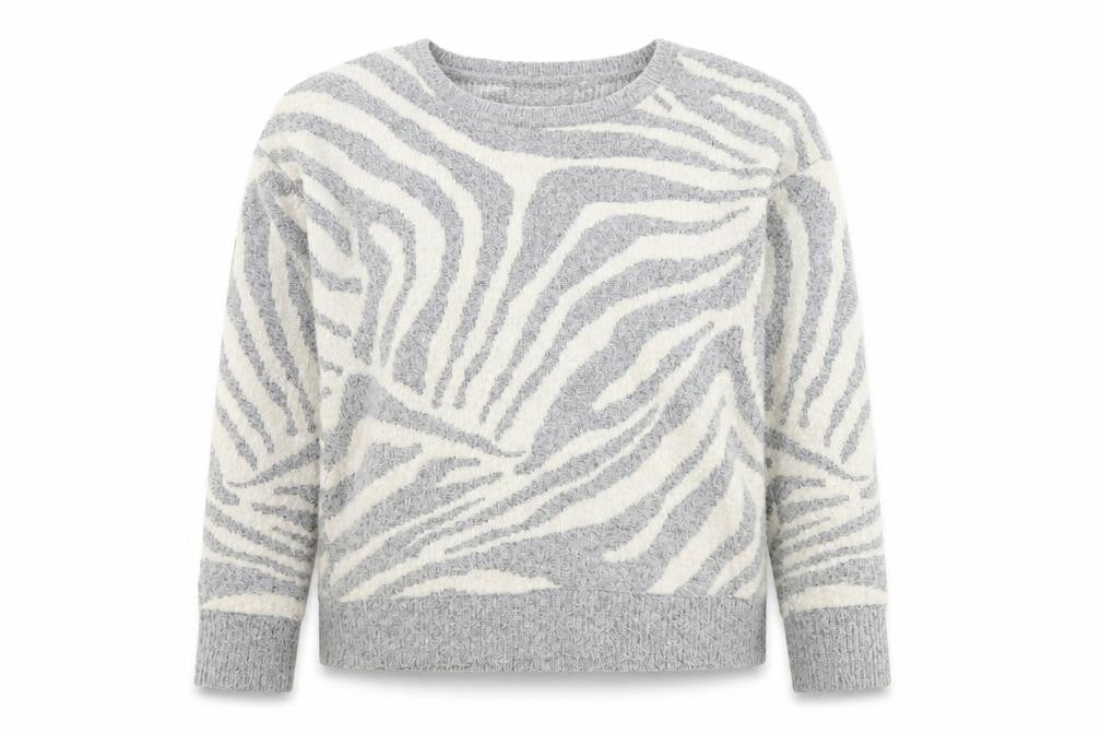 Next Women's Grey Zebra Jumper Pullover Size 12
