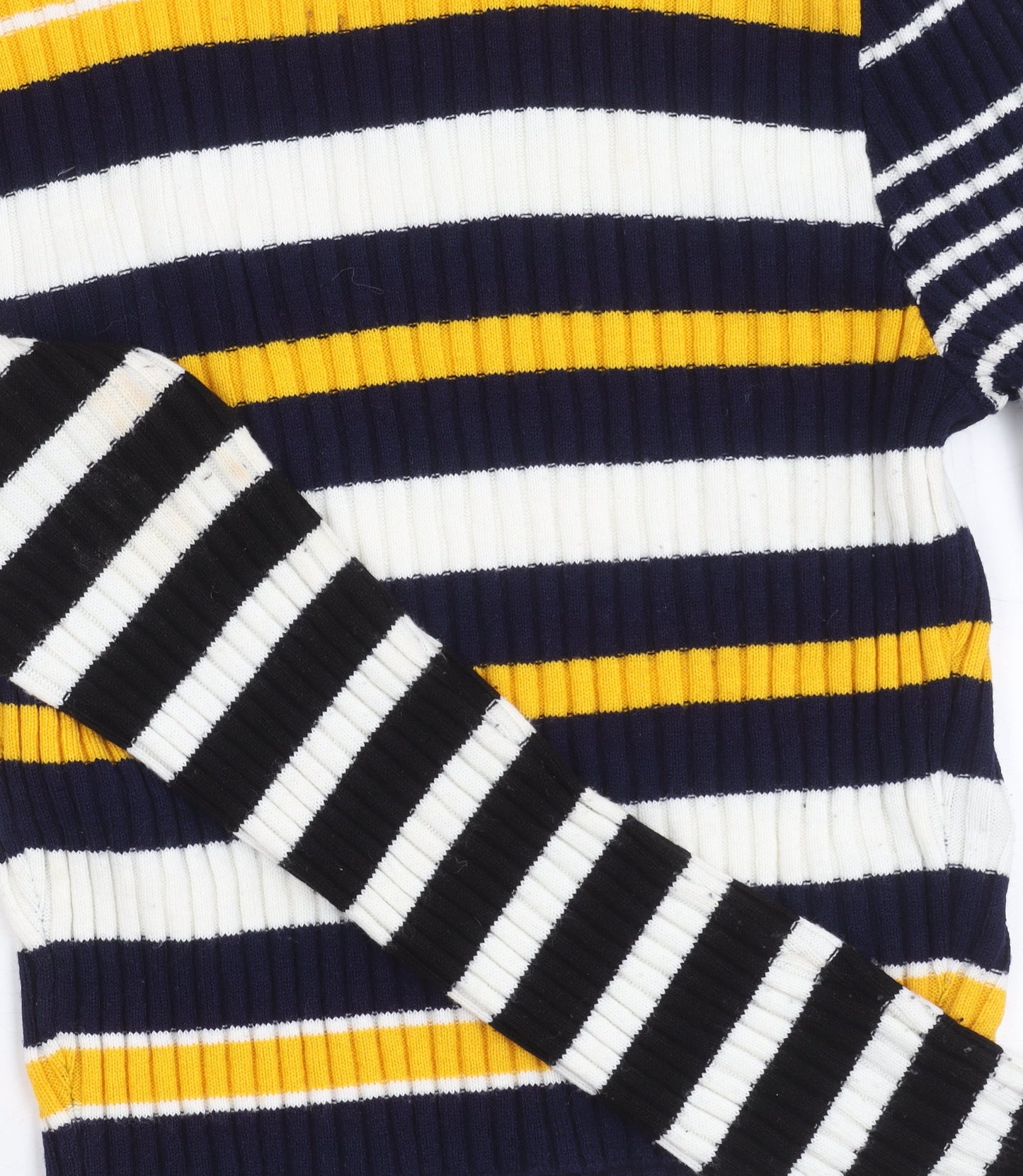 Topshop Women's Multicoloured Stripe Knit Jumper Size 12