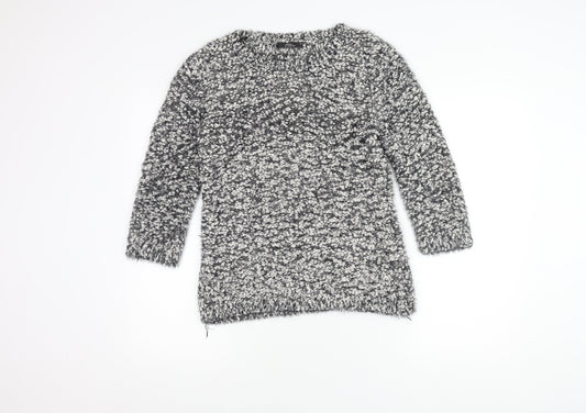 BM Collection Women's Grey Knit Jumper M