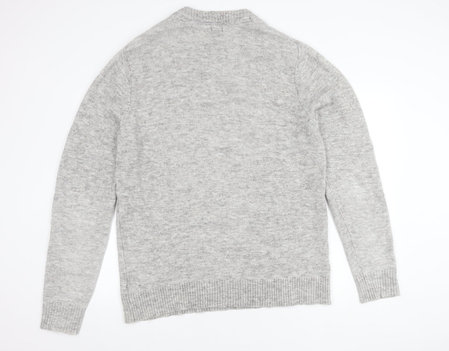 H&M Women's Grey Crew Neck Jumper Size 14