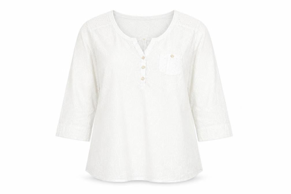 Faithful & True White Women's Blouse - Size 14, Casual