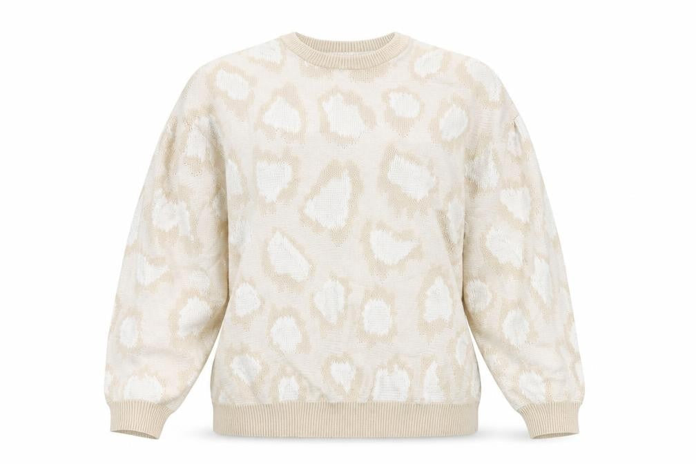 ASOS Design Women's Beige M Animal Print Jumper