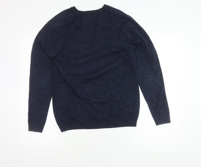 Back view of Next Men's Blue Crew Neck jumper S