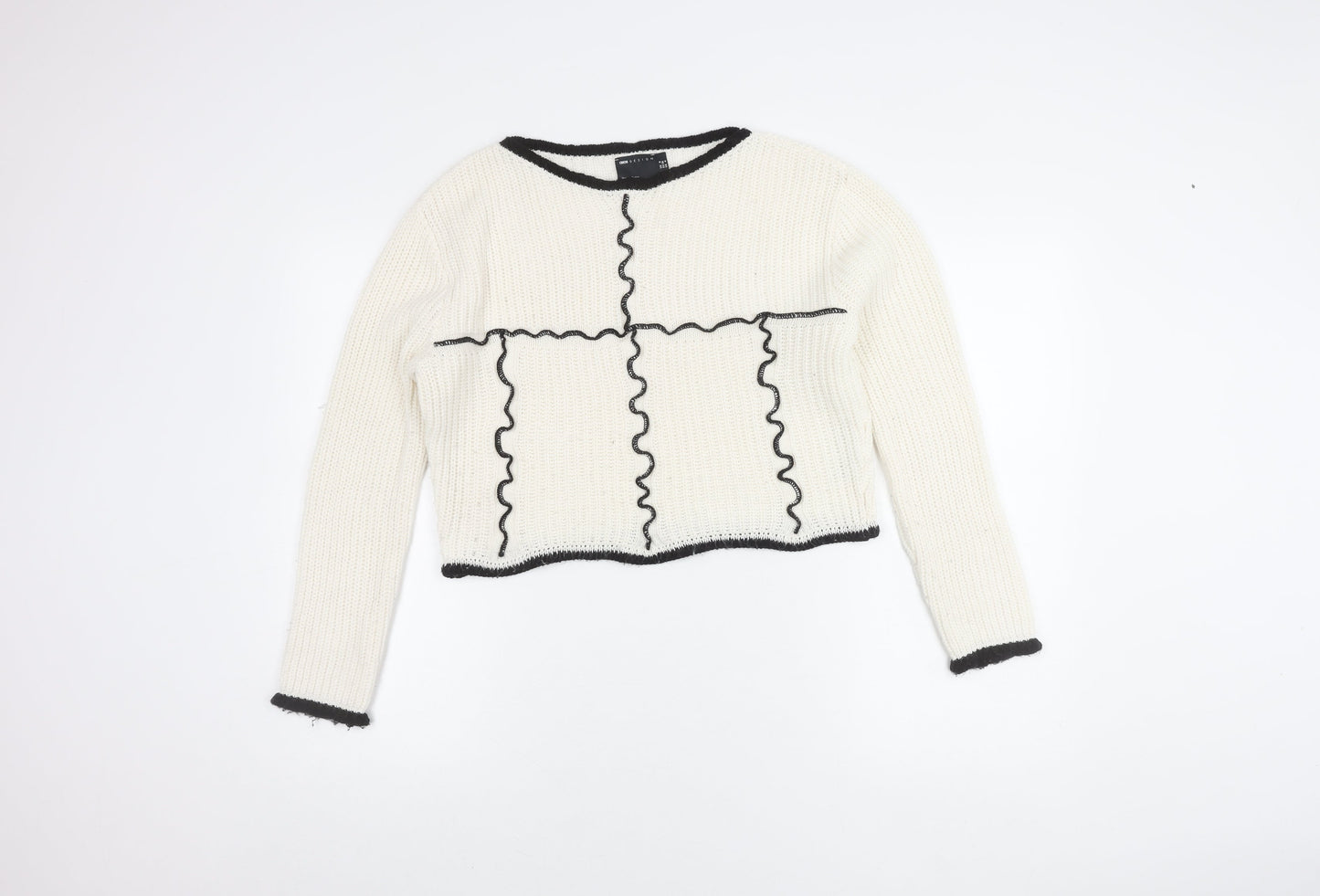 ASOS Women’s White Pullover Knit Jumper Size 8