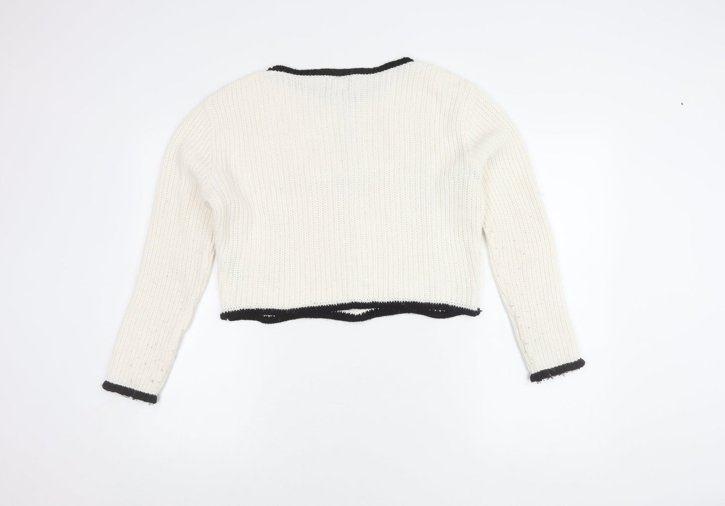 ASOS Women’s White Pullover Knit Jumper Size 8