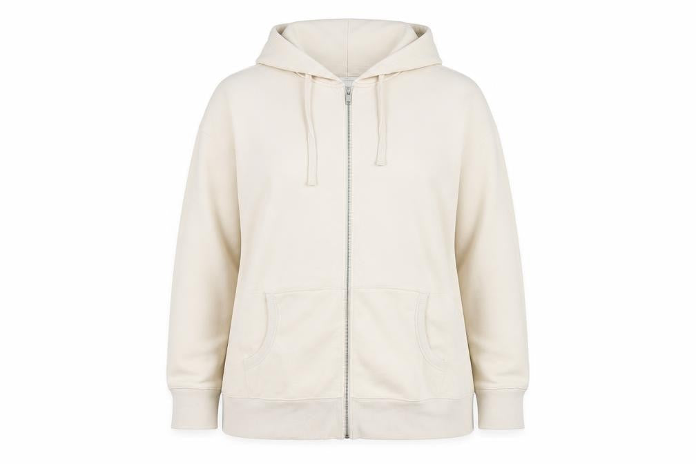 Topshop Women’s Beige Hooded Jacket, Size L, Casual