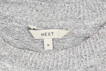 Close-up detail of Next Women's Grey jumper, size 16