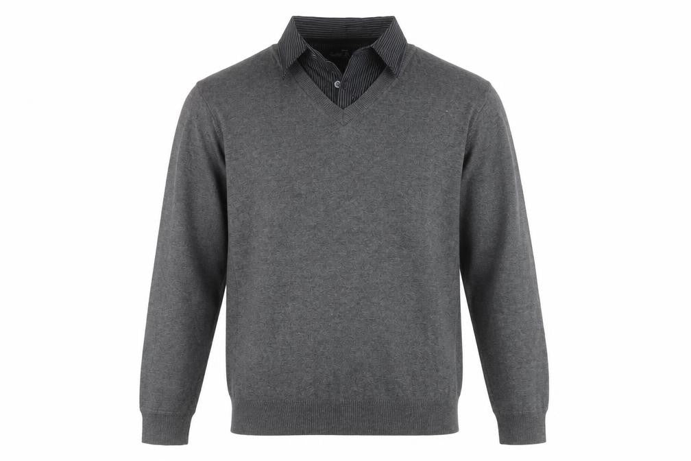 Next Men's Grey V-Neck Pullover Jumper L